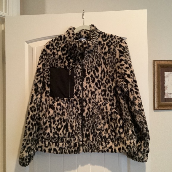 Tribal Jeans Jackets & Blazers - Tribal Brand Plush Animal Print Jacket